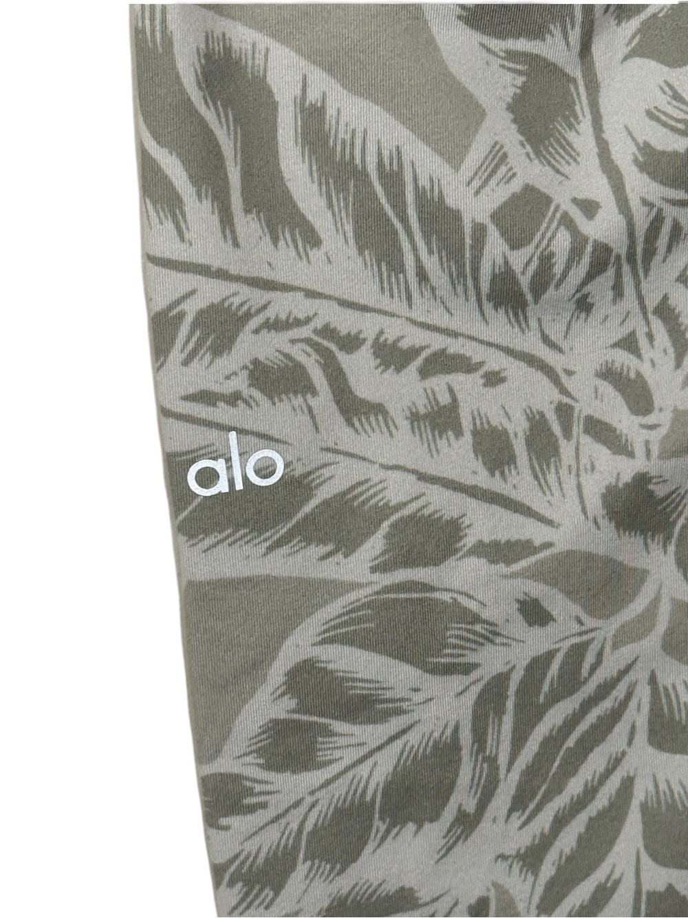 Alo Yoga Palm Springs Air Brushed High Waisted Leggings Size L White Gray Prints - Picture 9 of 11